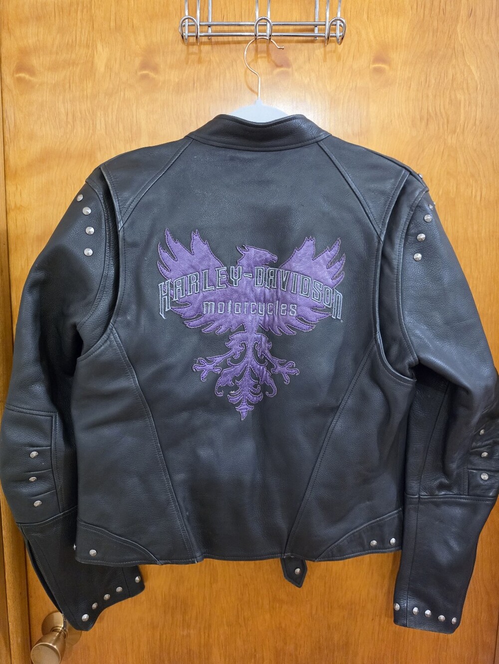 Harley Davidson - Women’s RISING PHOENIX Studded Leather Jacket - M